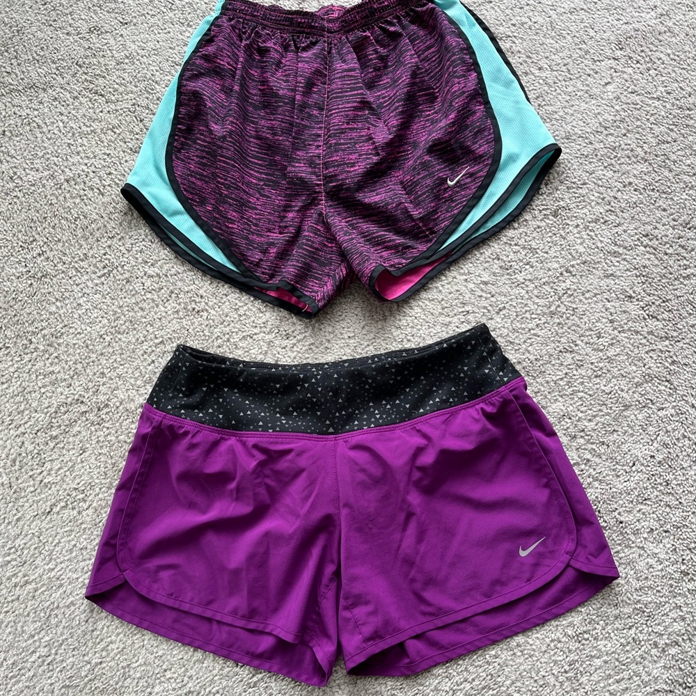 Nike Purple and Black Athletic Shorts